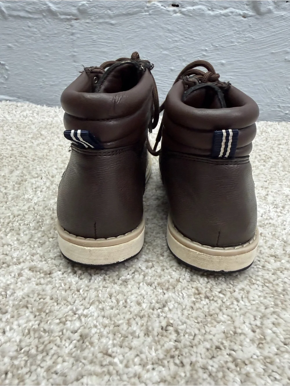 Nautica Boys Alize Youth Faux-Leather Lace-up Ankle Boots Size 1